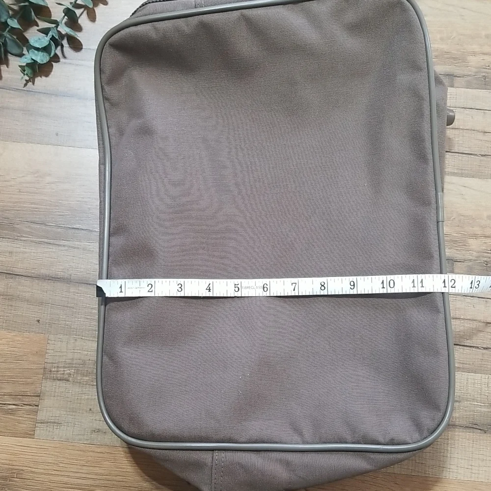 VINTAGE Brown Canvas Carry-on Travel Luggage Bag